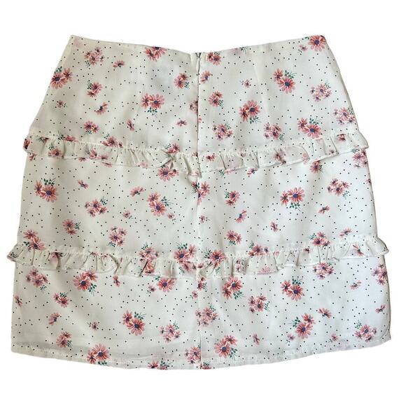 Princess Polly Skirt Adelina Mini Floral White Size 4 - Picture 4 of 7